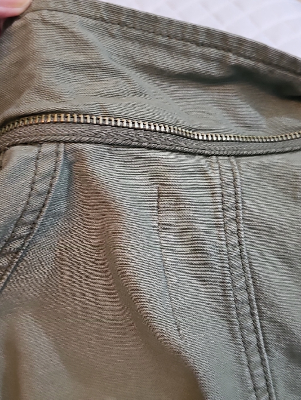 Anthropologie/Daughters Of The Liberation Olive Green Utility Jacket Women Large - Picture 11 of 11